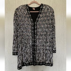 Vintage Gunit Size XL1 Dress Jacket Sequece Beads